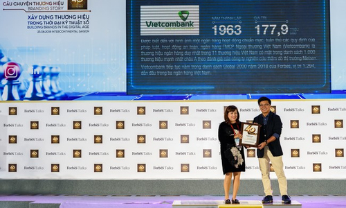Vietcombank nhận giải thưởng thương hiệu ngân hàng có giá trị nhất tại Việt Nam
