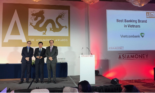 Vietcombank nhận giải 'thương hiệu ngân hàng tốt nhất'