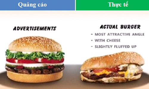 Chết cười với bộ ảnh sự thật đằng sau quảng cáo của thức ăn nhanh