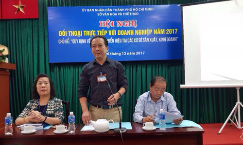 HCM đối thoại về chủ đề "Quy định về thực hiện biển hiệu tại các cơ sở sản xuất, kinh doanh"