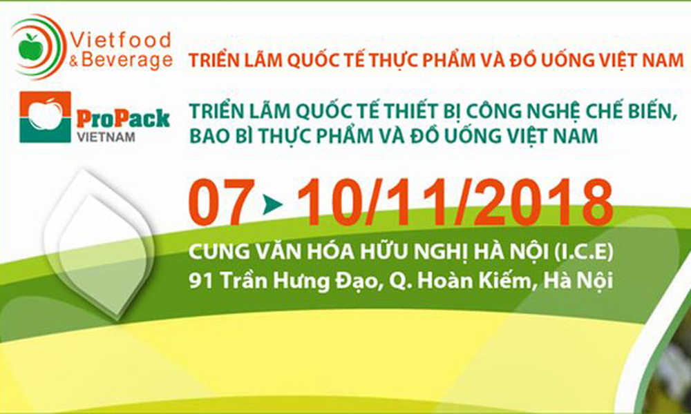 Trien lam Quoc te Thuc pham va Do uong 2018 tai Ha Noi