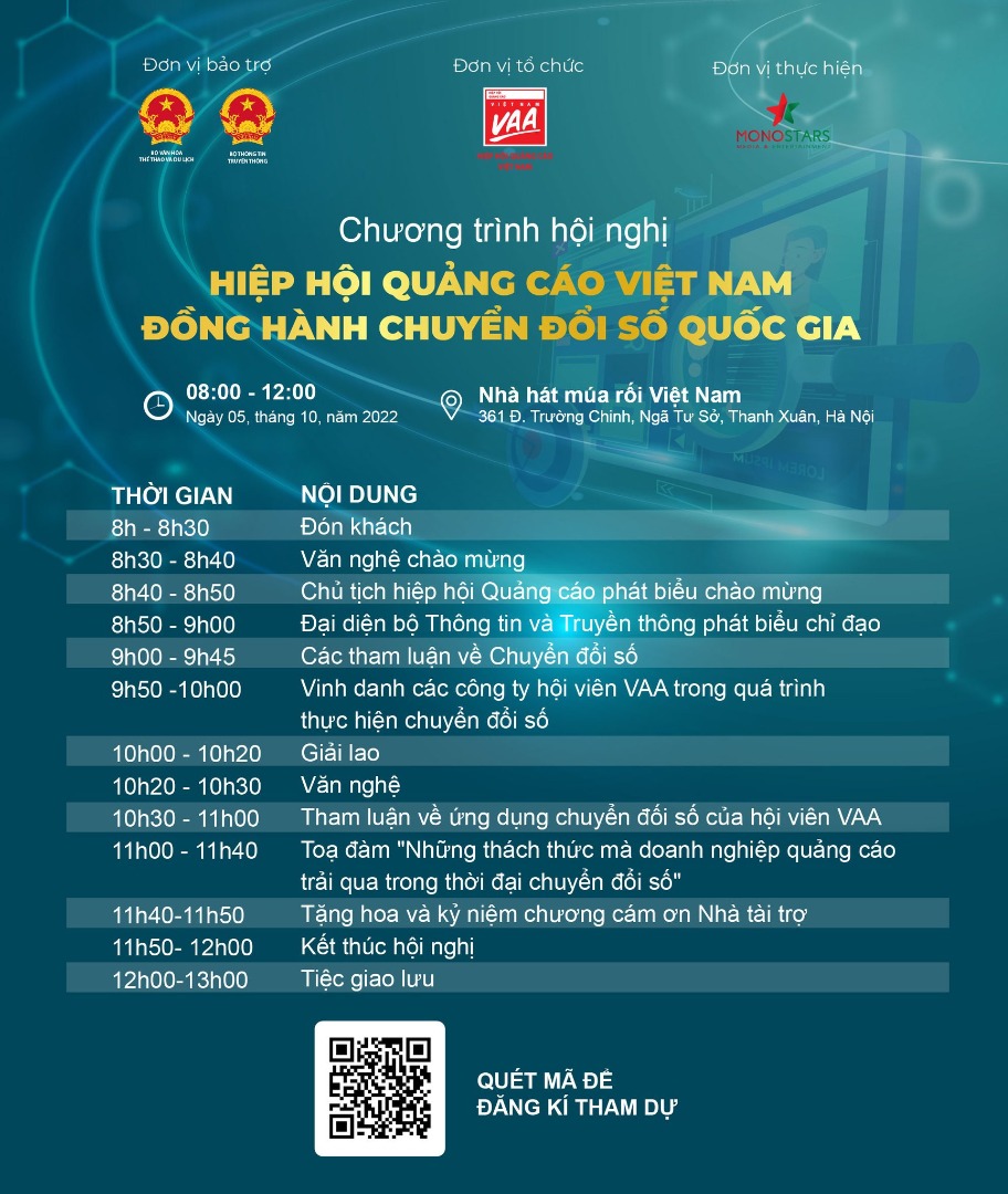 Chương trình sự kiện: "Hiệp hội Quảng cáo Quốc gia - Đồng hành chuyển đổi số Quốc gia"